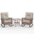 Oversized Outdoor Rocking Chair 3-Piece Set with Cushions & Glass Side Table-679623745