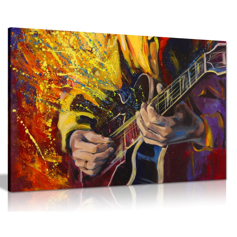 Guitar Music - Wrapped Canvas Print, 51cm H x 76cm W