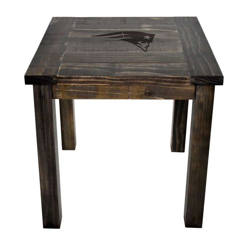 Table d'appoint NFL Reclaimed, Gris patiné, Patriots de la Nouvelle-Angleterre