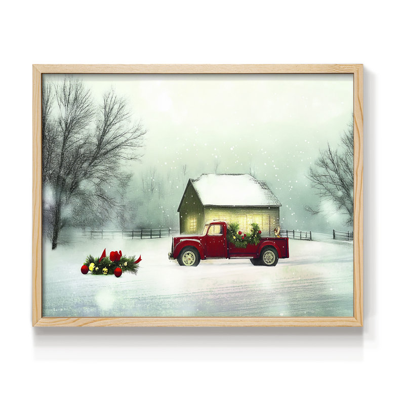 Chirstmas Art-XV - Reproduction encadrée - Restickable, H 16 po x l 20 po, Naturel