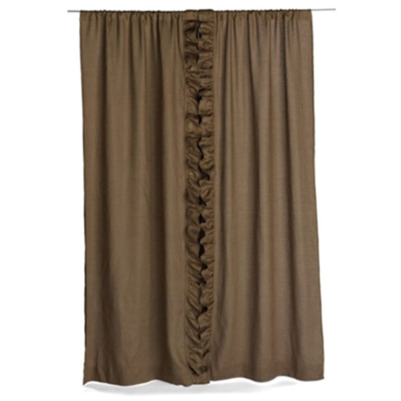 Kamari Semi Sheer Curtain, Walnut Brown