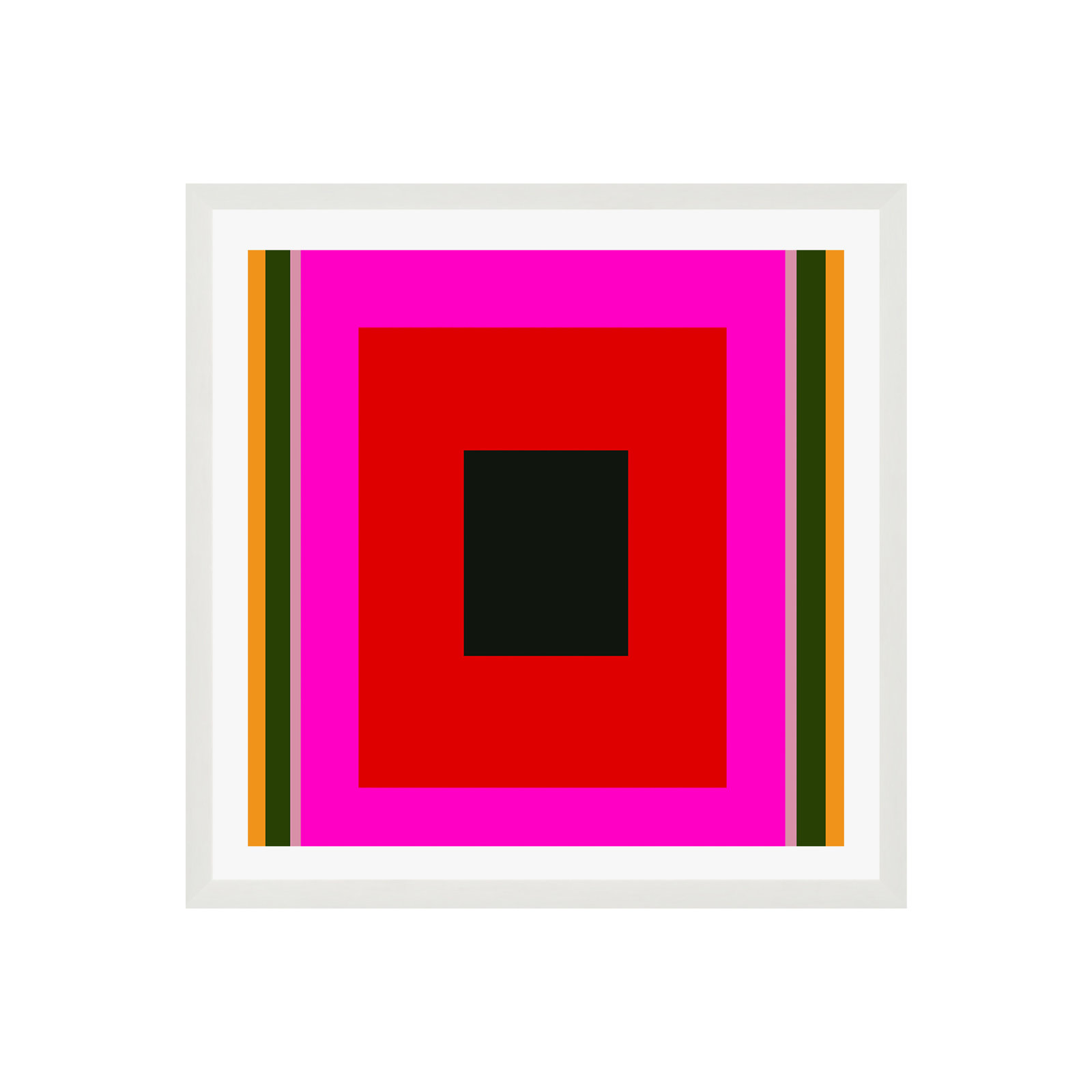 Burst Alternatively Modern Color Field by Marin Vaan Zaal, No, White Floater Framed, 36" H x 36" W x 2" D