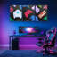 Gamer Canvas Wall Art Set of 3,Colorful Gaming Console Artwork Posters Game Controller Bathroom Pictures Wall Decor 16" L x 12" W Each