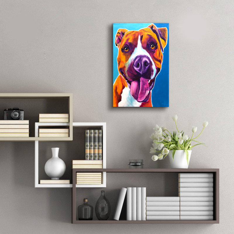 «Pit Bull - Yummy» par Dawg Painter, H 24 po x l 16 po x P 0,2 po