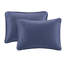 Couvre-lit surdimensionné très grand bleu marine - conception classique de courtepointe Rembourrage en coton prélavé pour le luxe inclus et deux taies décoratives Lavable à la machine Commode réversible