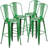 Angelean 24" High Distressed Metal Indoor-Outdoor Counter Height Stool - Back-1736821945-1683327245