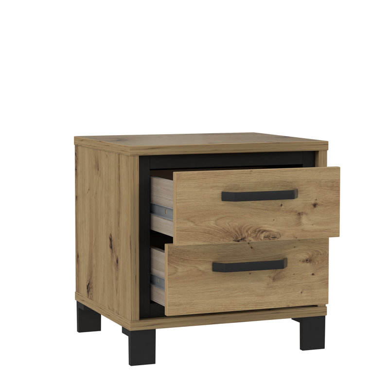 Crespin 49.4cm W Manufactured Wood Bedside Table