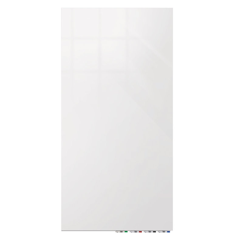 Tableau magnétique mural en verre Aria, Blanc, H 48 po x l 36 po