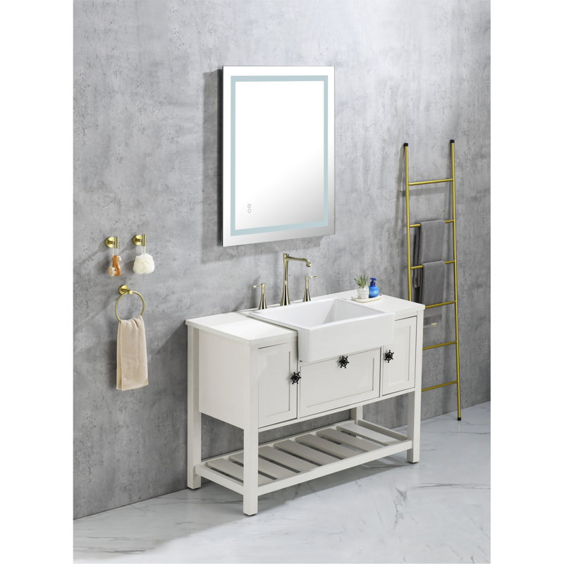 Premium LED Bathroom Mirror With Advanced Functions For Ultimate Convenience, 24" x 32", Rectangle