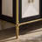 Velora Modern Luxury Geometric Carved Sideboard Cabinet with Storage, 3-Door Credenza for Living Room, Dining Room