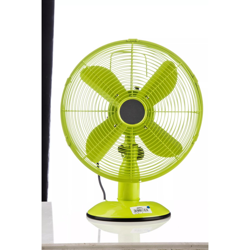 Oscillating Table Fan, Lime Green