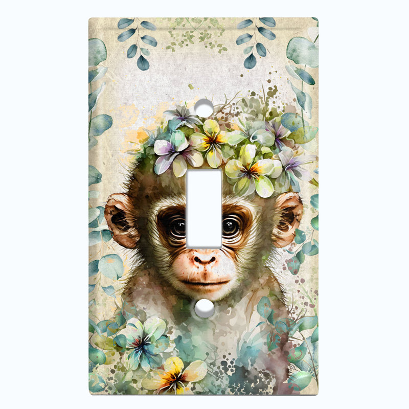 Copper Rust Patina Teal Print 1 - Gang Toggle Light Switch Standard Wall Plate