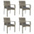 Dassiah 4 - Person Wicker Patio Dining Set with Rectangular Table , Cushions Included-654498025-654498026-668622329