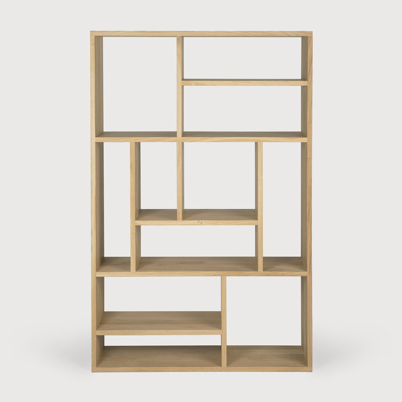 M Solid Wood Geometric Bookcase