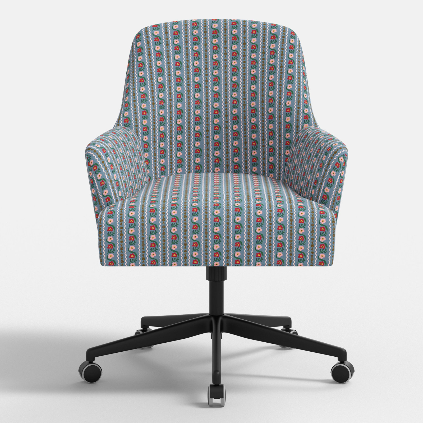 Yvette Chair, Matte Black, Delphine Slate