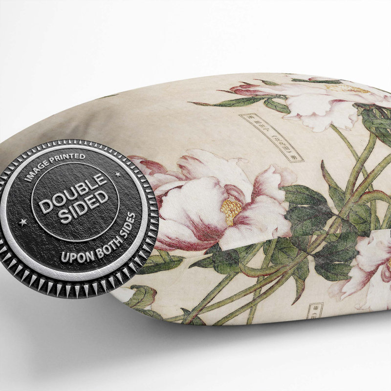 Peony Flowers by Lang Shining DBL Cushion with Filling, 55cm H x 55cm W x 20cm D
