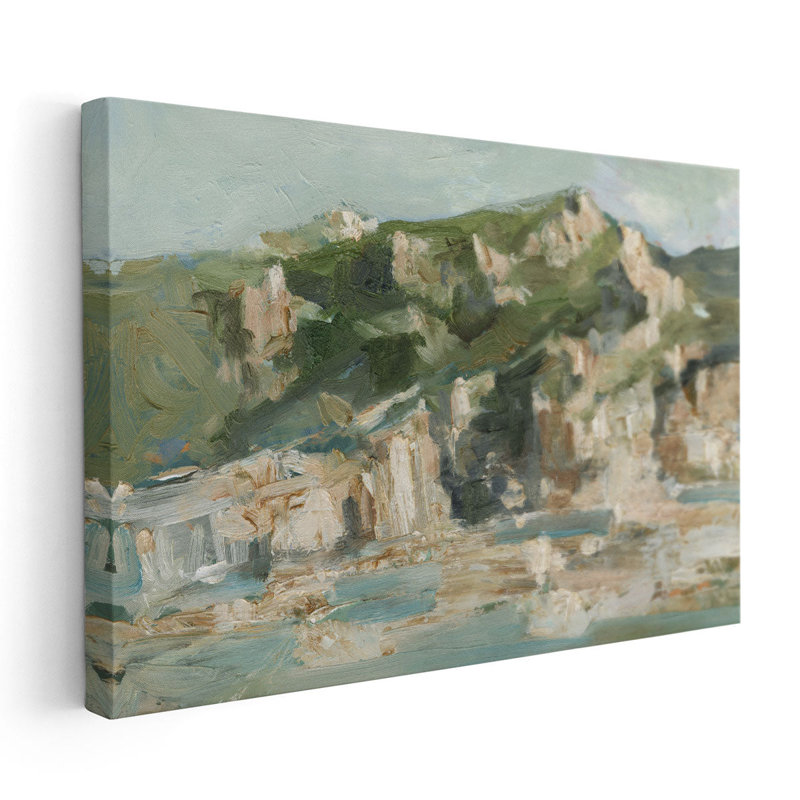 Rocky Cliff Mountain Light I - reproduction d'art sur toile, H 24 po x l 36 po