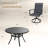 4-Person Outdoor Round Patio Dining Set With Swivel Chairs-801019922