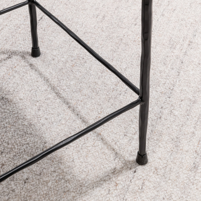 Bose Leather Counter Stool, Sparrow Gray/Black