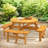 Faaizah Outdoor 8-person Dining Sets With 4 Curved Benches, Round Tabletop And Umbrella Hole-1190890021