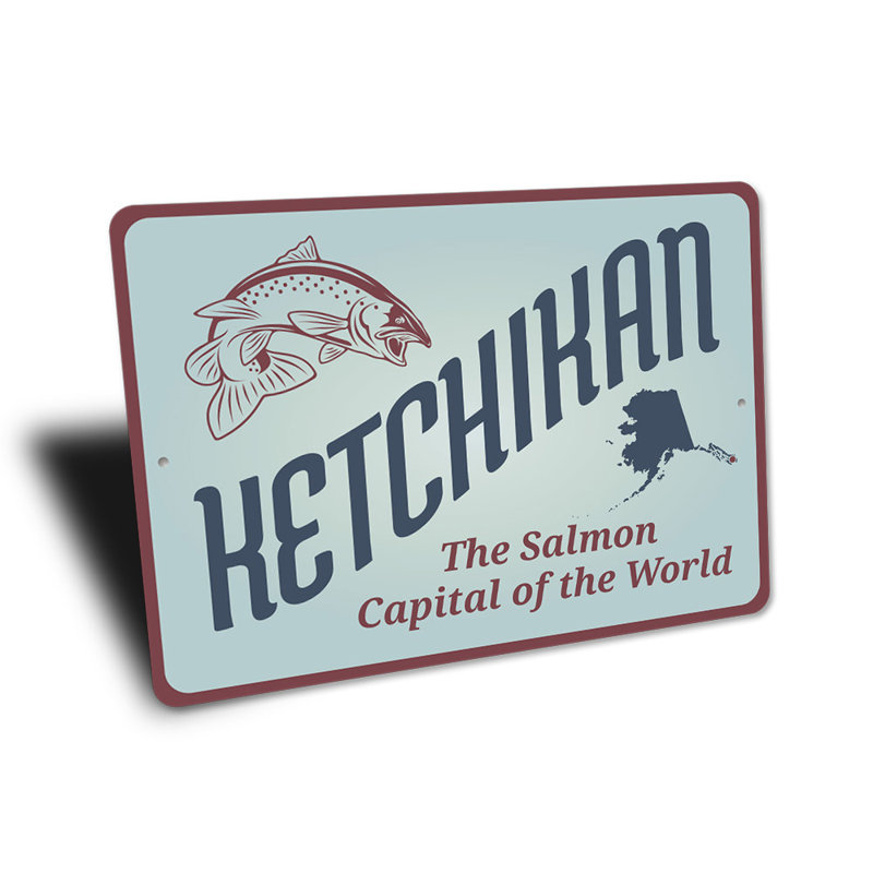 Plaque Ketchikan Alaska, H 10 po x l 14 po x P 0,04 po