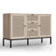 Grande armoire de rangement en buffet en rotin, buffet avec 2 portes et 3 tiroirs, pour le salon, la cuisine-40103083