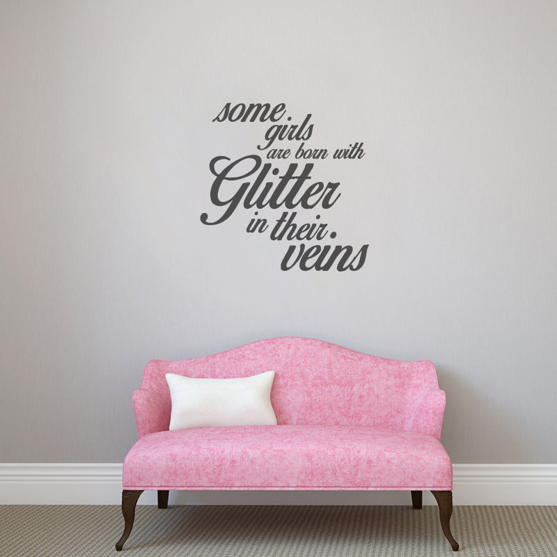 Text & Numbers Non-Wall Damaging Wall Decal, Dark Gray