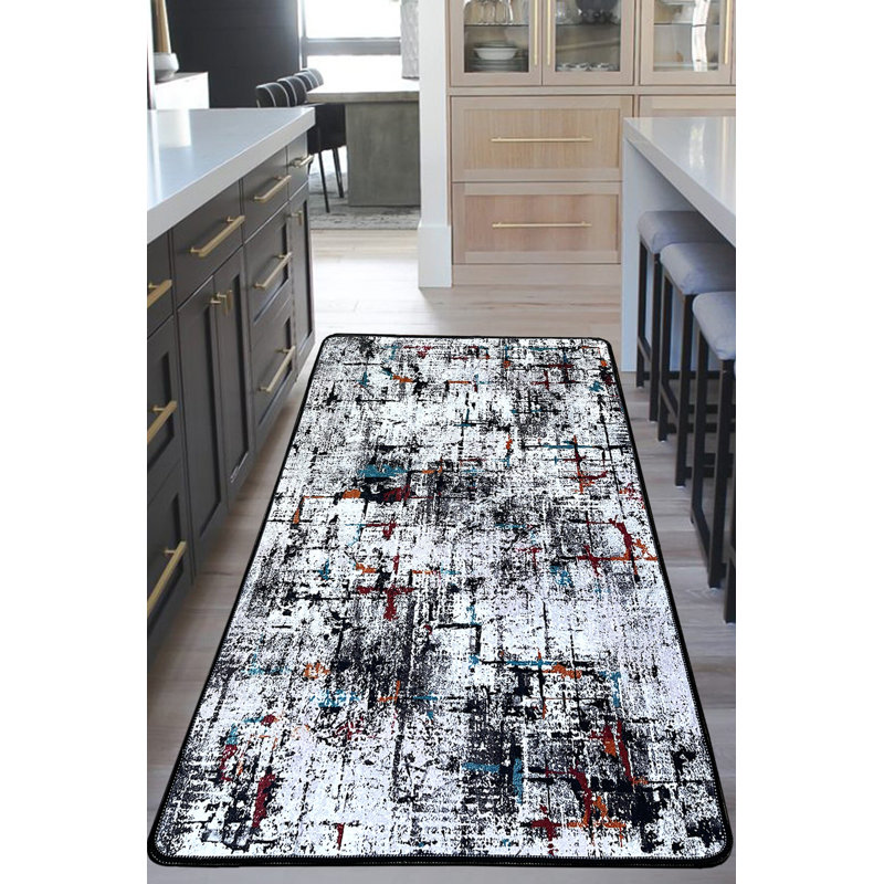 Luxurious Hall Carpet, 3.3 x 6.6 ft, 100% Polyester, 0.4 in Pile Height | Antibacterial & Non-Slip Underside | Machine Washable at 86°F, 700 g/m² | Perfect for High-Traffic Areas, Soft & Durable Design