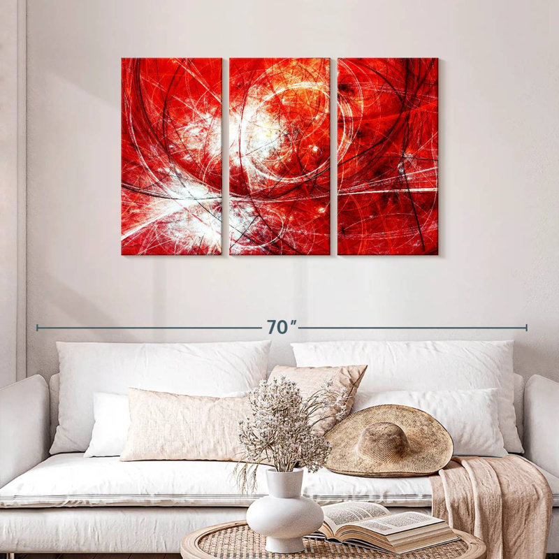 Avery Crimson Universe Abstract, H 28 po x l 45 po