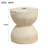Alder Modern Rustic MGO Sculptural Side Table with Realistic Wood Grain Hourglass Design-125959286