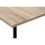 Table basse de salon au design moderne, rectangulaire 40 po, stratifié taupe, pieds en métal noir, base cocktail