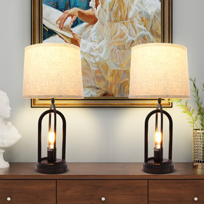 Lampe de table ovale sur pied