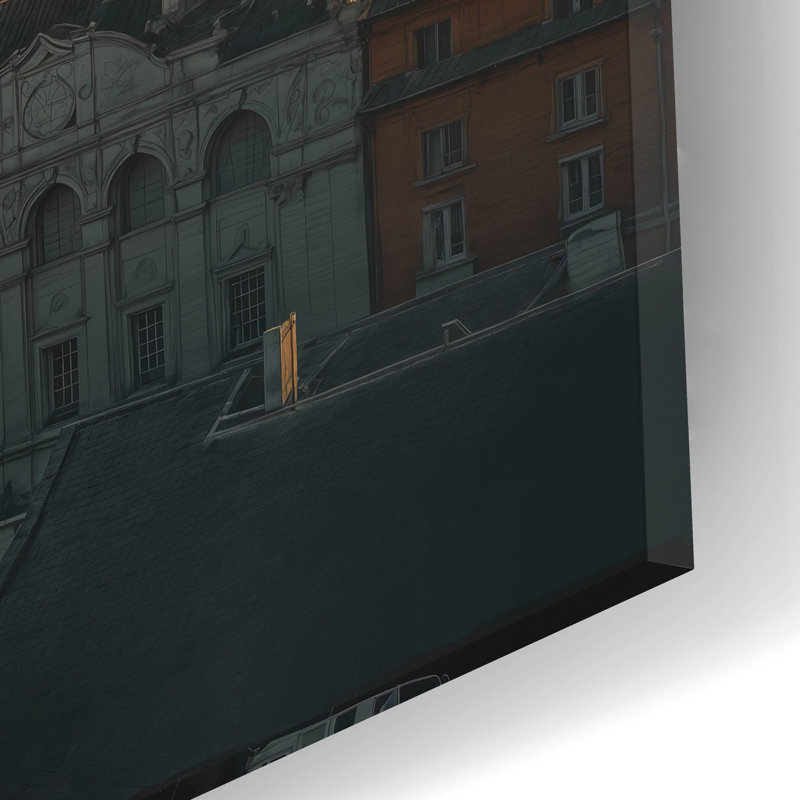 «Prague Rooftops» par Rey Klimt, art mural acrylique, H 12 po x l 24 po