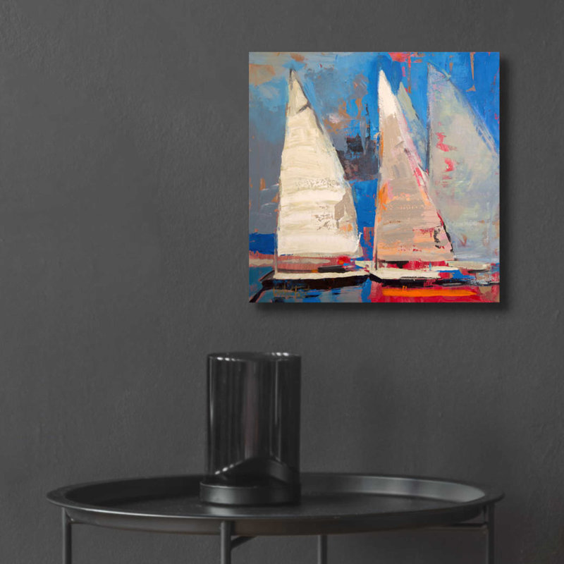 «Ghost Sailing» par Beth Forst, art mural en verre acrylique, H 12 po x l 12 po x P 0,13 po