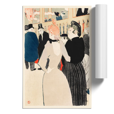 La Goulue and Her Sister by Henri de Toulouse Lautrec - Frameless Print