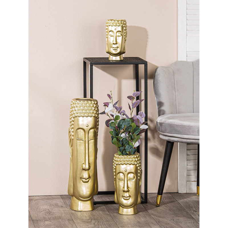 Ceramic / Porcelain Floor Vase, Gold