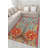 Blue Themed Multicolored Tree Rose And Peacock Patterned Vintage Decorative Rug-441693674