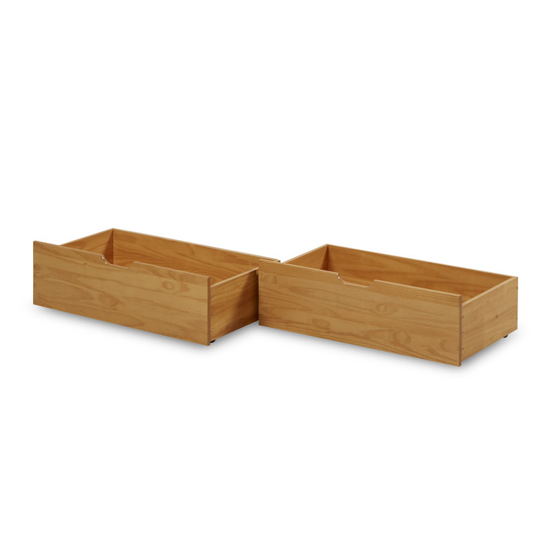 Abdullah Kids Bunk Bed with Drawers, Natural, Twin Over Full