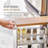 Tower Yamazaki Home Rolling Slim Storage Three Tier Utility Cart With Handle, Steel, Handle, Wheels-46492044