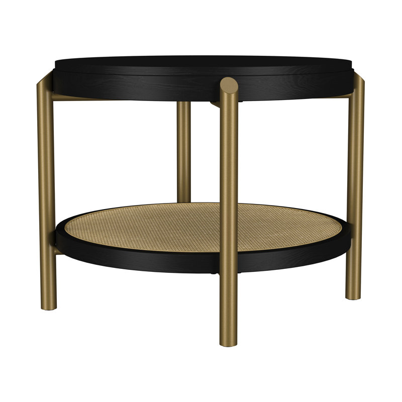 Table de bout l 26,65 po, noir, Black
