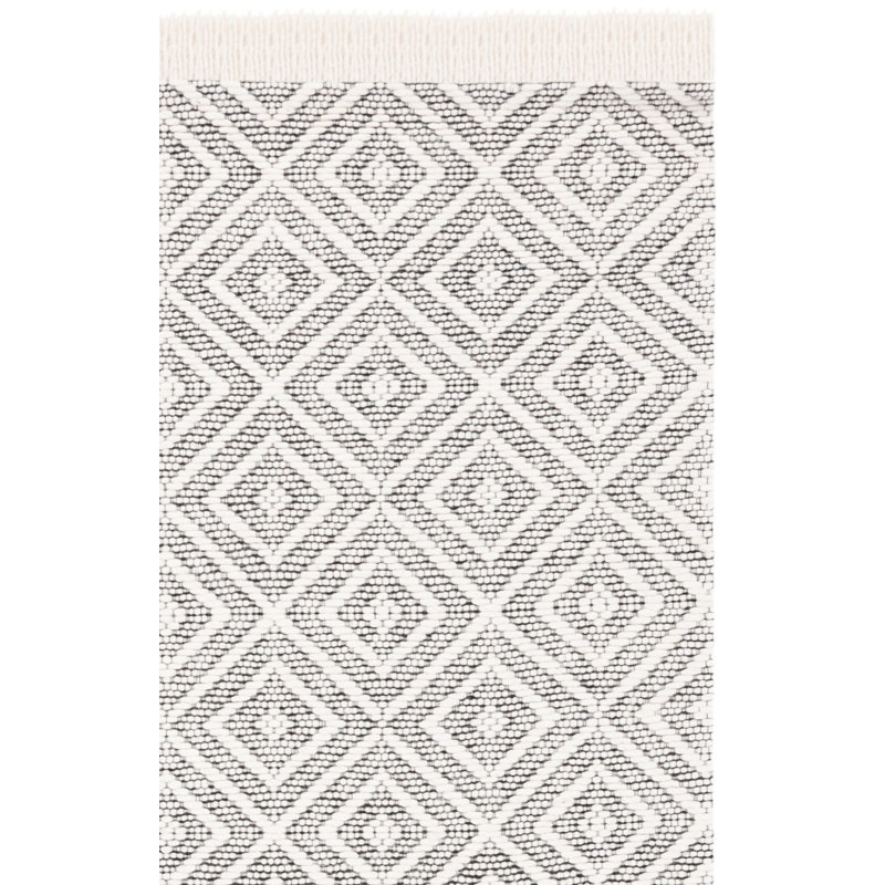Tapis géométrique en laine et en coton tissé à la main Castillo, Rectangle 8 pi x 10 pi