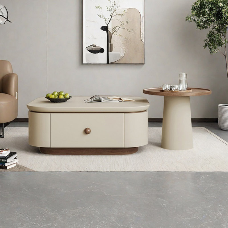 Cream style end table combination