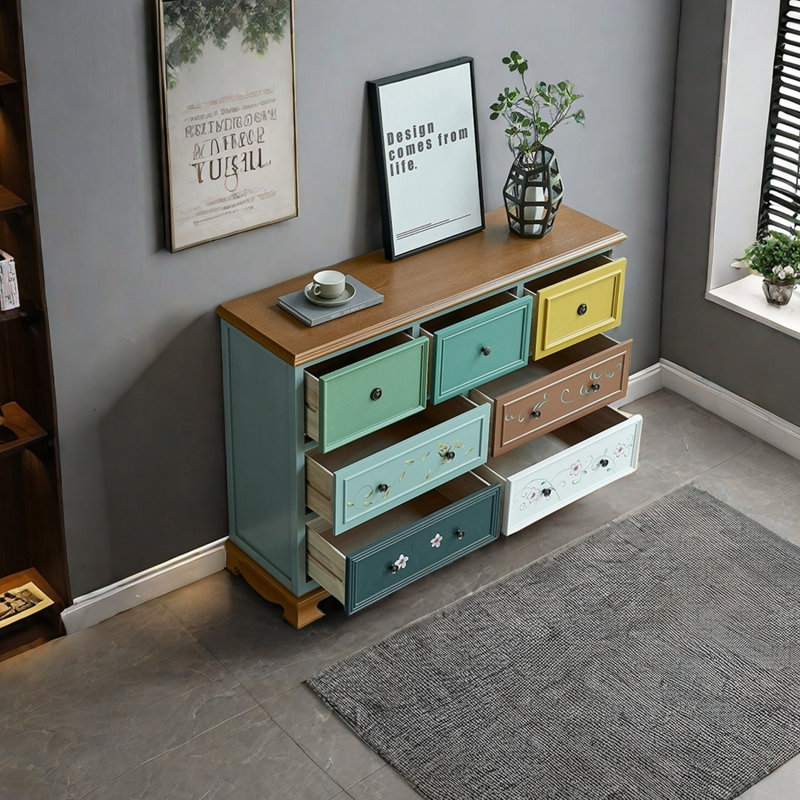 Elegant Hand-Painted Storage Accent Chest, Brown