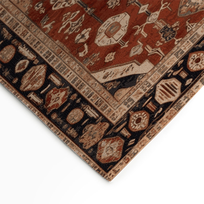 Tapis turc intérieur et extérieur brun, Rectangle 5 pi x 7 pi