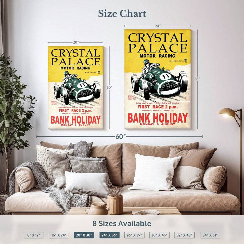Sirci Crystal Palace Racing II, H 36 po x l 24 po