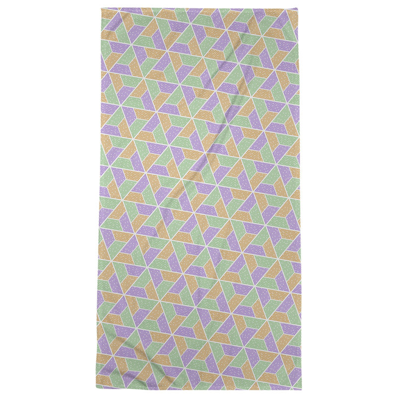 Katelyn Elizabeth Beach Towel, Green/Purple/Orange