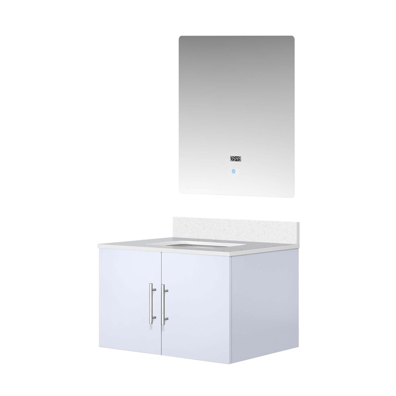 Ensemble de meuble-lavabo avec robinet et miroir DEL
