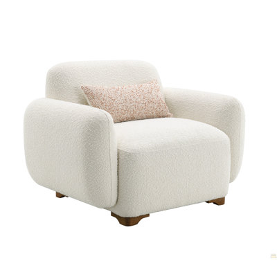 Fauteuil d'appoint Boucle avec 1 coussin décoratif