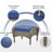 72" Wide Outdoor Wicker Patio Sofa With Ottomans-223708414-205475534