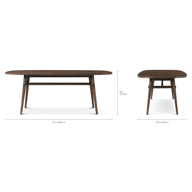Madrid/WRC Dining Table, Brown, 30" H x 78.74" L x 39.37" W